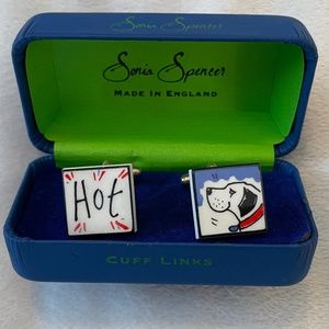 Sonia Spencer Men's Hot Dog Cuff Links